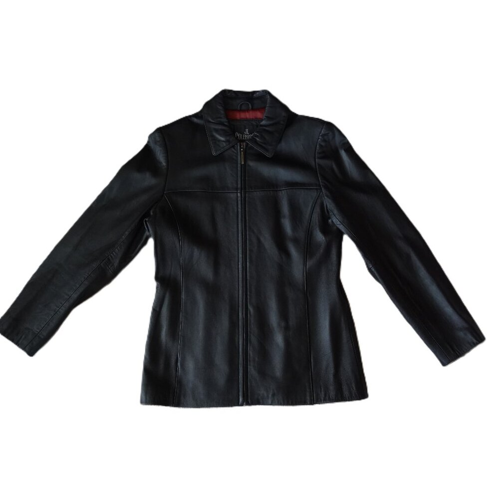 JL Colebrook Genuine Leather Jacket Women’s Black Size S